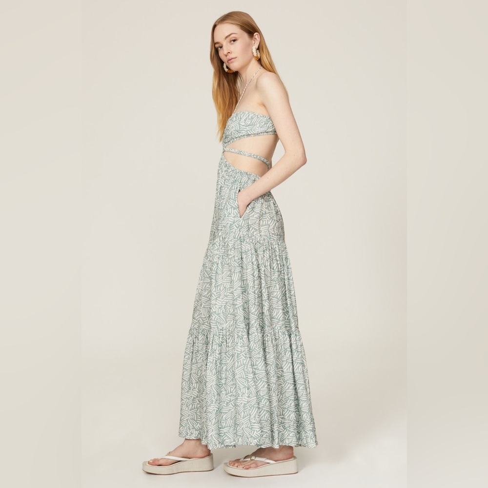 JONATHAN SIMKHAI Laurel Cut-Out Printed Maxi Dress - Picture 4 of 12